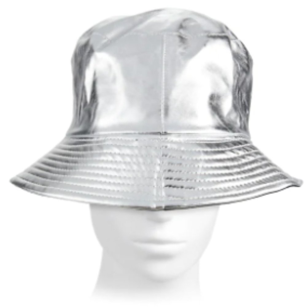 Marcus Adler Reversible Metallic Silver Bucket Hat New - Picture 10 of 10
